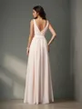 A-line Straps Sleeveless Charming Floor-Length Chiffon Bridesmaid Dress With Sash
