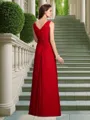 A-line Beautiful Straps Sleeveless Floor-Length Chiffon Bridesmaid Dress With Pleats