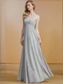 A-line Sweetheart Sleeveless Floor-Length Balanced Chiffon Bridesmaid Dress With Ruched