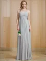 A-line Sweetheart Sleeveless Floor-Length Balanced Chiffon Bridesmaid Dress With Ruched