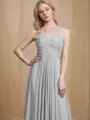 A-line Sweetheart Sleeveless Floor-Length Balanced Chiffon Bridesmaid Dress With Ruched