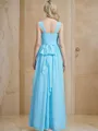 A-line V-Neck Sleeveless Floor-Length Chic Chiffon Bridesmaid Dress