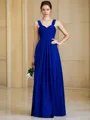 Empire Sweetheart Sleeveless Classic Floor-Length Chiffon Bridesmaid Dress With Ruched