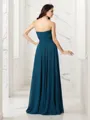 Modest A-line Sweetheart Sleeveless Floor-Length Chiffon Bridesmaid Dress With Ruffles