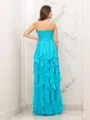 A-line Sweetheart Sleeveless Floor-Length Chiffon Simple Bridesmaid Dress With Layers