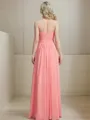 A-line Sweetheart Sleeveless Modest Floor-Length Chiffon Bridesmaid Dress