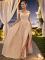 A-line Sweetheart Sleeveless Floor-Length Exquisite Jersey Bridesmaid Dresses