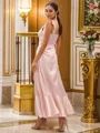 A-line Straps Sleeveless Perfect Ankle-Length Silk like Satin Bridesmaid Dresses