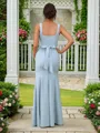 Sheath/Column Straps Sleeveless Floor-Length Stretch Crepe Crisp Bridesmaid Dresses