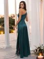 Sheath/Column One-Shoulder Sleeveless Floor-Length Silk like Satin Bodycon Bridesmaid Dresses