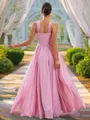 A-line Halter Classic Sleeveless Floor-Length Chiffon Bridesmaid Dresses