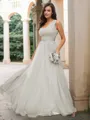 A-line One-Shoulder Flattering Sleeveless Floor-Length 30D Chiffon Bridesmaid Dresses
