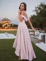 A-line Off-the-Shoulder Exquisite Sleeveless Asymmetrical Chiffon Bridesmaid Dresses