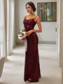 Sheath/Column Spaghetti Straps Sleeveless Floor-Length Sequins sparking Bridesmaid Dresses