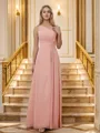 A-line One-Shoulder Elegant Sleeveless Floor-Length Chiffon Bridesmaid Dresses