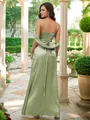 A-line V-Neck Classy Sleeveless Floor-Length Silk like Satin Bridesmaid Dresses