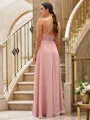 A-line V-Neck Dreamy Sleeveless Floor-Length Chiffon Bridesmaid Dresses