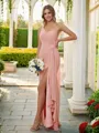 Sheath/Column One-Shoulder Mesmerizing Sleeveless Floor-Length Chiffon Bridesmaid Dresses