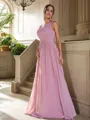 A-line One-Shoulder Perfect Sleeveless Floor-Length Chiffon Bridesmaid Dresses