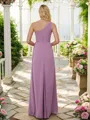 Sheath/Column One-Shoulder Chic Sleeveless Floor-Length Chiffon Bridesmaid Dresses