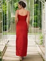 Sheath/Column Spaghetti Straps Exquisite Sleeveless Ankle-Length Satin Bridesmaid Dresses