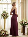 Sheath/Column One-Shoulder Glamourous Sleeveless Floor-Length Chiffon Bridesmaid Dresses