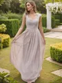A-line Sweetheart Sleeveless Floor-Length Chiffon Pretty Bridesmaid Dresses