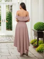 A-line Off-the-Shoulder Charming Sleeveless Asymmetrical Stretch Crepe Bridesmaid Dresses