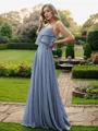 A-line Spaghetti Straps Timeless Sleeveless Floor-Length Chiffon Bridesmaid Dresses