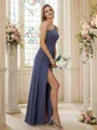 Sheath/Column One-Shoulder Dreamy Sleeveless Floor-Length Chiffon Bridesmaid Dresses