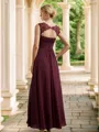 A-line Scoop Exquisite Sleeveless Floor-Length Chiffon Bridesmaid Dresses