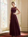 A-line Scoop Exquisite Sleeveless Floor-Length Chiffon Bridesmaid Dresses