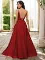 A-line V-Neck Exquisite Sleeveless Floor-Length Chiffon Bridesmaid Dresses