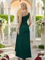 Sheath/Column One-Shoulder Snug Sleeveless Floor-Length Stretch Crepe Bridesmaid Dresses