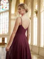 A-line V-Neck Pretty Sleeveless Floor-Length Chiffon Bridesmaid Dresses