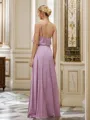 A-line V-Neck Chic Sleeveless Floor-Length Silk like Satin Bridesmaid Dresses