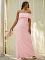 Sheath/Column One-Shoulder Sleeveless Floor-Length Stretch Crepe Fitted Bridesmaid Dresses