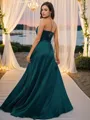A-line V-Neck Simple Sleeveless Floor-Length Silk like Satin Bridesmaid Dresses