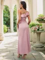 Sheath/Column One-Shoulder Statuesque Sleeveless Ankle-Length Charmeuse Bridesmaid Dresses