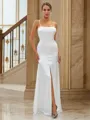 A-line Spaghetti Straps Sleeveless Charming Floor-Length Silk like Satin Bridesmaid Dresses