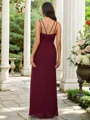 A-line V-Neck Delicate Sleeveless Floor-Length Chiffon Bridesmaid Dresses