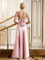 Sheath/Column Spaghetti Straps Flattering Sleeveless Floor-Length Silk like Satin Bridesmaid Dresses