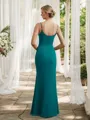 Sheath/Column V-Neck Neat Sleeveless Floor-Length Chiffon Bridesmaid Dresses