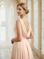 A-line Scoop Delicate Sleeveless Floor-Length Chiffon Bridesmaid Dresses