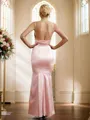 Sheath/Column Spaghetti Straps Curve-enhancing Sleeveless Floor-Length Silk like Satin Bridesmaid Dresses