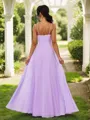 Beautiful A-line V-neck Floor-Length Chiffon Bridesmaid Dress With Slit
