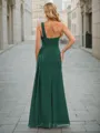 Glam A-line One-Shoulder Floor-Length Chiffon Bridesmaid Dress With Slit