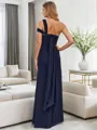 Confident Sheath/Column Floor-Length Chiffon Bridesmaid Dress With Slit