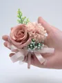 Delicate Free-Form Silk Flower Boutonniere(Sold in a single piece)