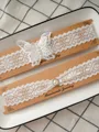Sweet Bridal/Feminine Lace With Imitation Pearl Garters